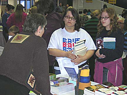 book-carrying visitors