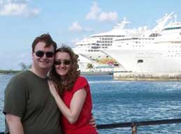 in front of cruise liners